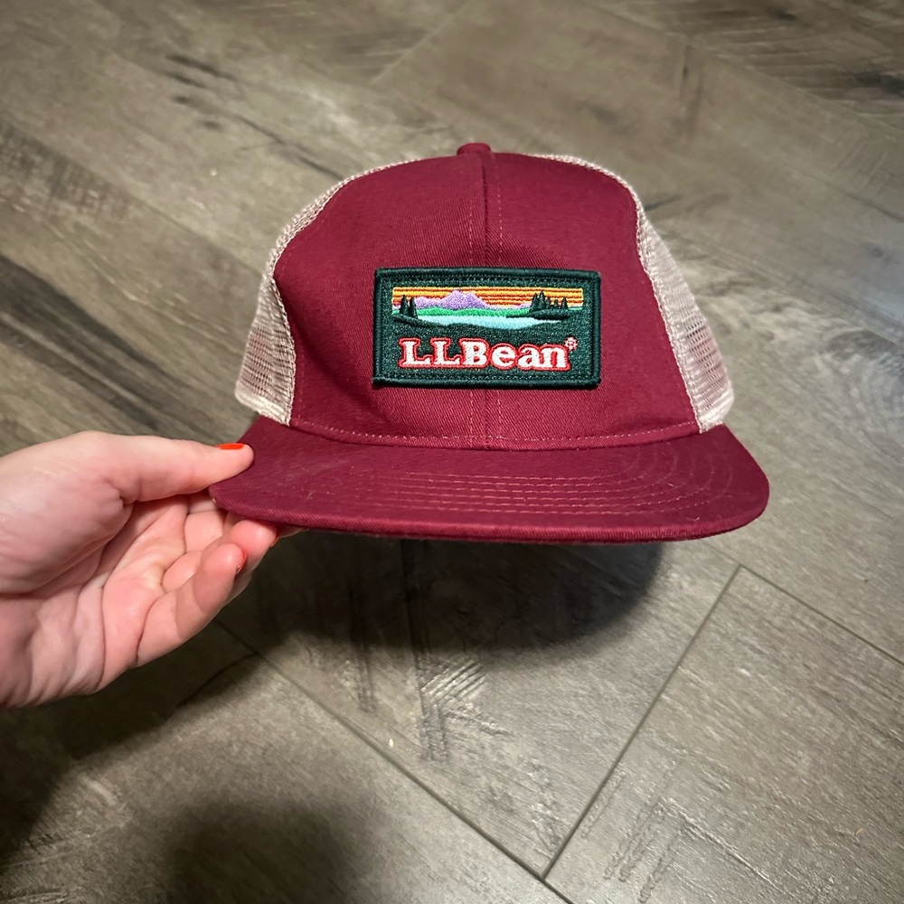 L.L. Bean Vintage Trucker Hat Mountain Patch